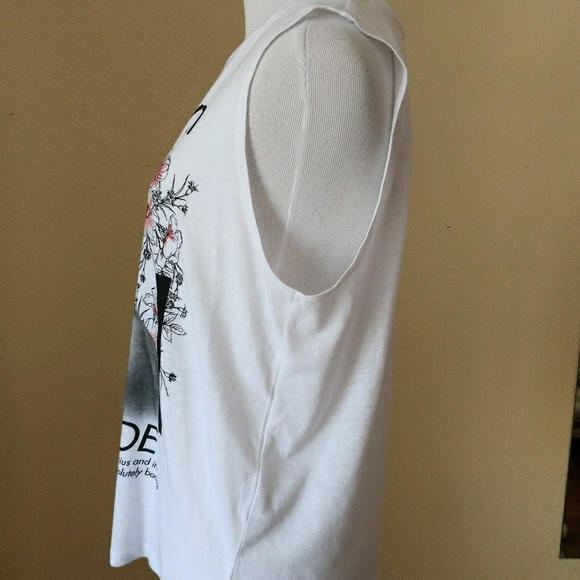 ※NEW※ MARILYN MONROE QUOTE SLEEVELESS TOP -SIZE: L - Picture 8 of 8